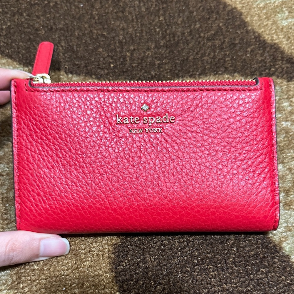 Kate Spade Vibrant Red Textured Wallet